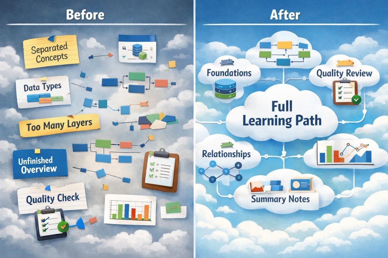 Infographic of before and after learning from Cloud tier